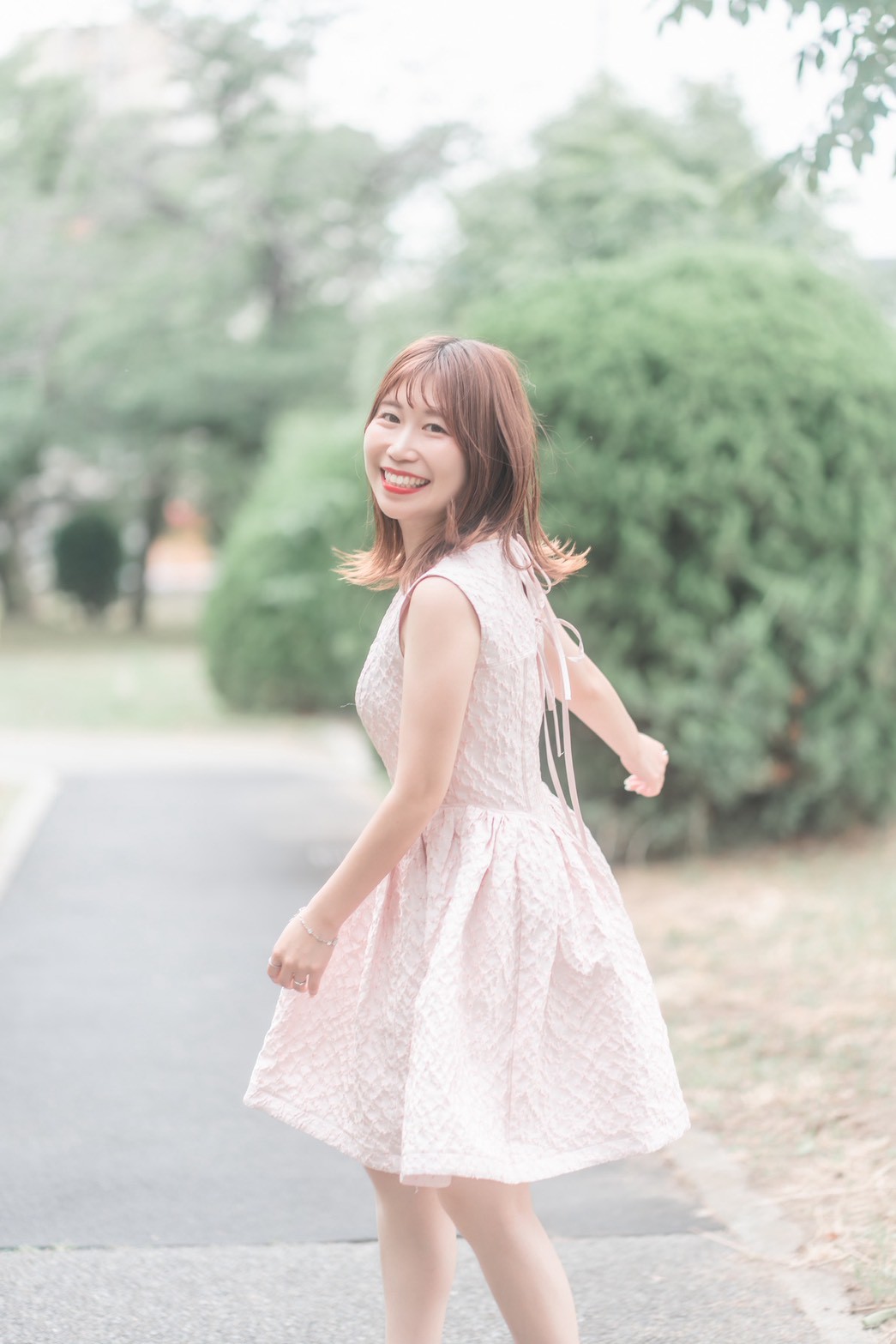 公園でのポートレート写真